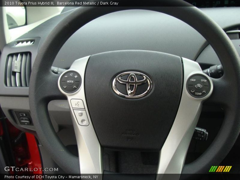 Barcelona Red Metallic / Dark Gray 2010 Toyota Prius Hybrid III