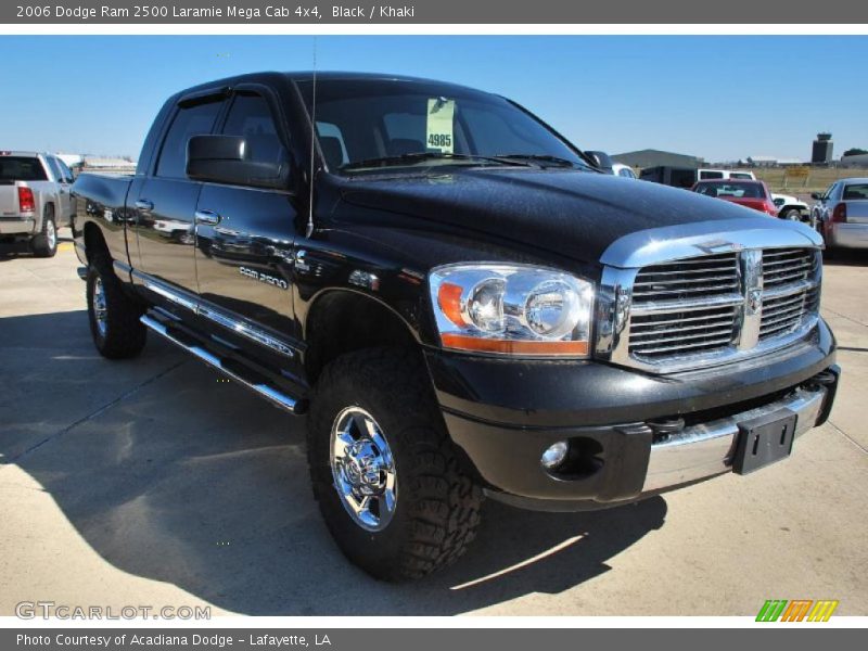 Black / Khaki 2006 Dodge Ram 2500 Laramie Mega Cab 4x4