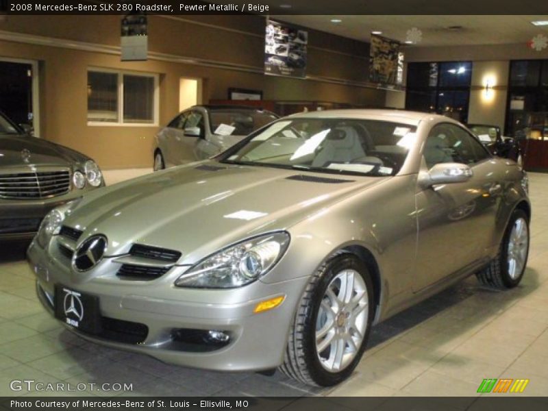 Pewter Metallic / Beige 2008 Mercedes-Benz SLK 280 Roadster