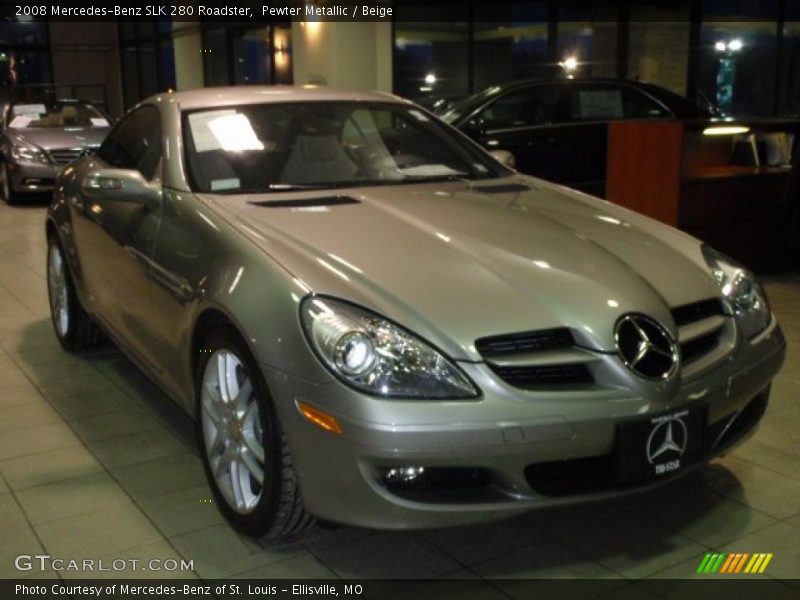 Pewter Metallic / Beige 2008 Mercedes-Benz SLK 280 Roadster