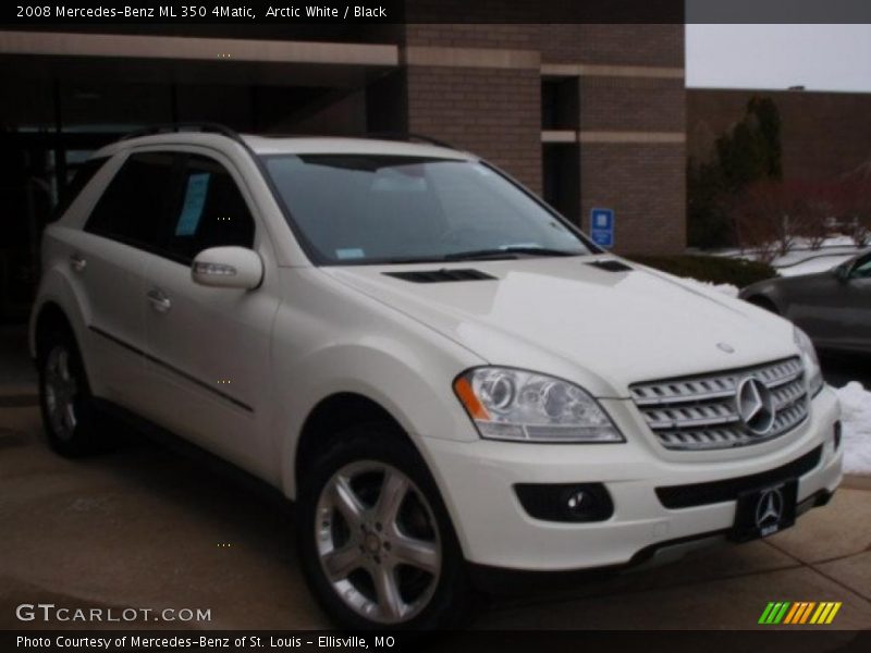 Arctic White / Black 2008 Mercedes-Benz ML 350 4Matic