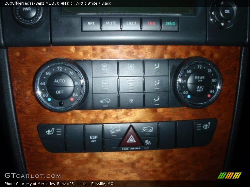 Arctic White / Black 2008 Mercedes-Benz ML 350 4Matic