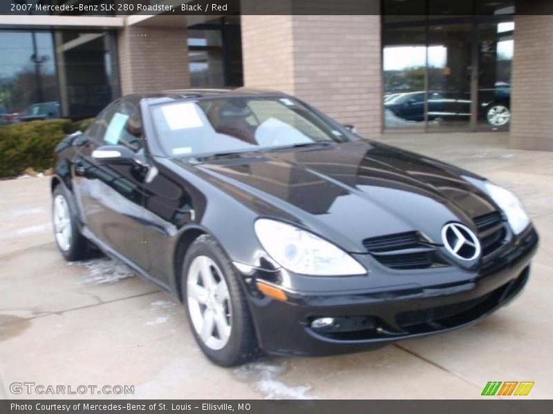 Black / Red 2007 Mercedes-Benz SLK 280 Roadster