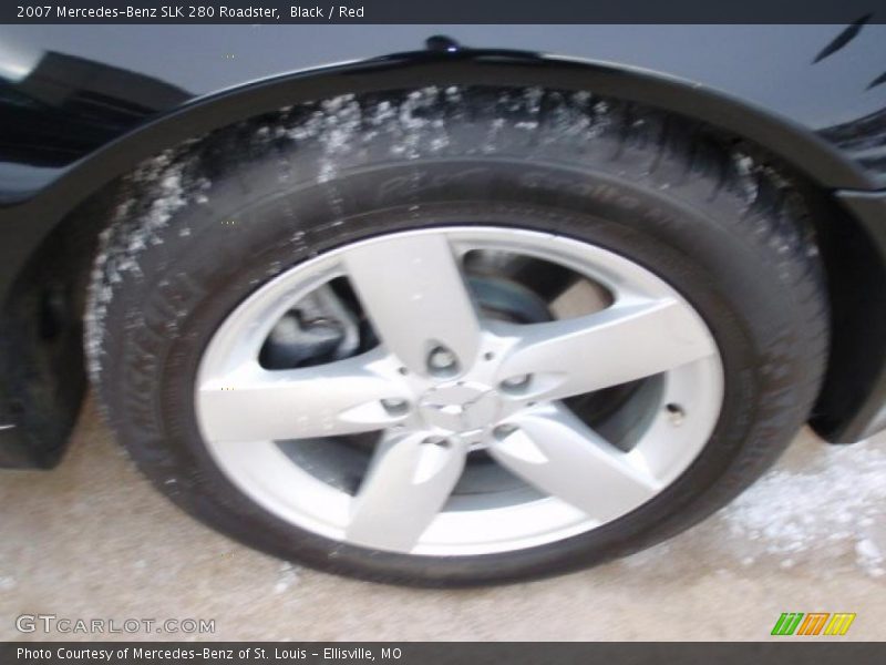 Black / Red 2007 Mercedes-Benz SLK 280 Roadster