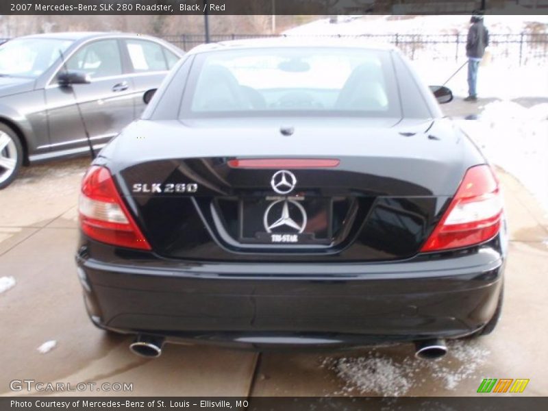 Black / Red 2007 Mercedes-Benz SLK 280 Roadster