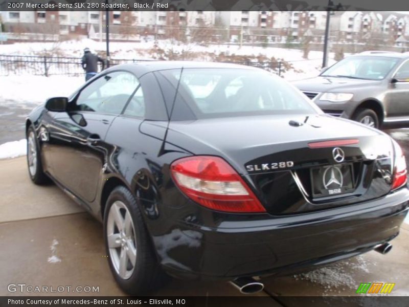 Black / Red 2007 Mercedes-Benz SLK 280 Roadster