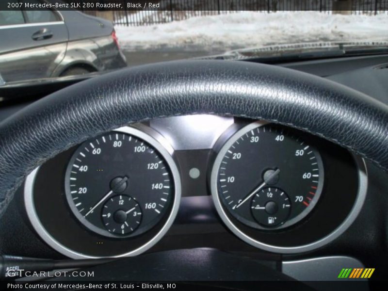 Black / Red 2007 Mercedes-Benz SLK 280 Roadster