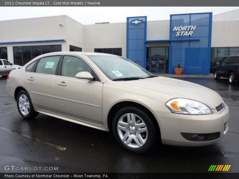 Gold Mist Metallic / Neutral 2011 Chevrolet Impala LT