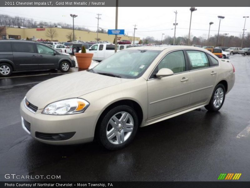 Gold Mist Metallic / Neutral 2011 Chevrolet Impala LT