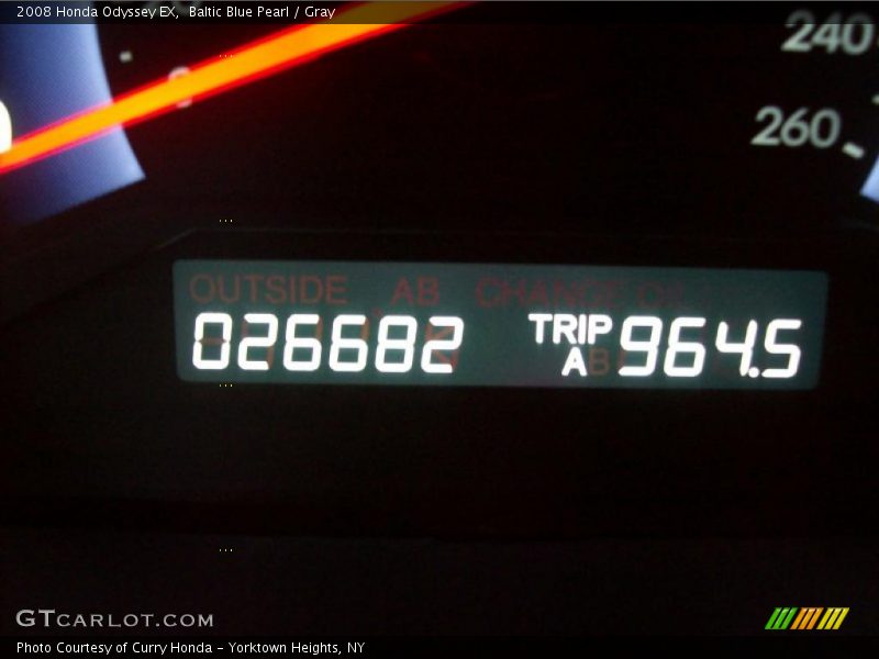 Baltic Blue Pearl / Gray 2008 Honda Odyssey EX