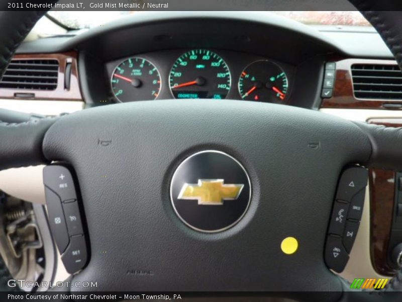 Gold Mist Metallic / Neutral 2011 Chevrolet Impala LT