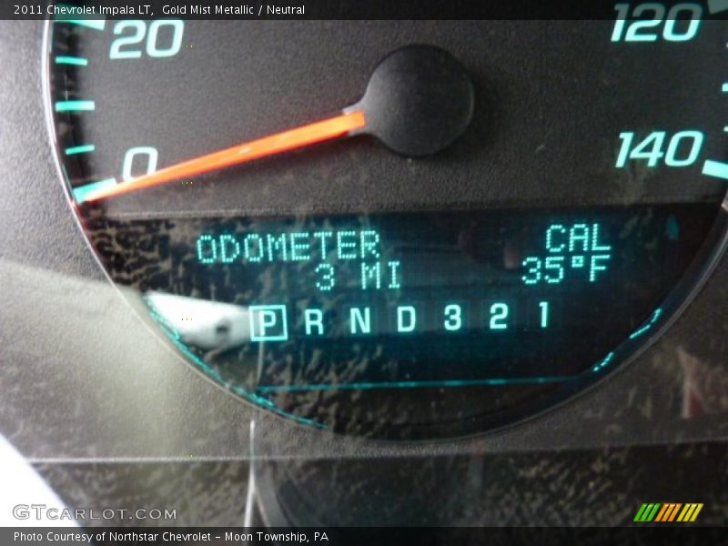 Gold Mist Metallic / Neutral 2011 Chevrolet Impala LT