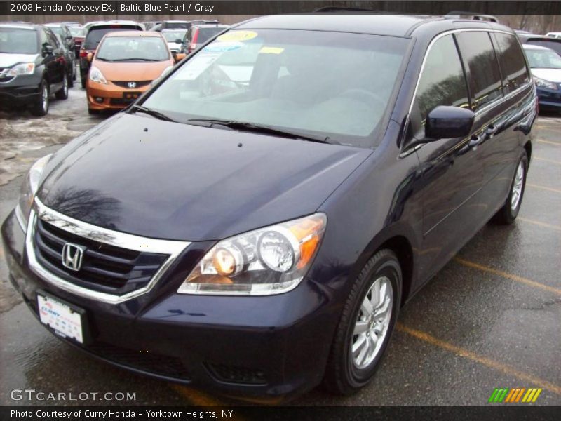 Baltic Blue Pearl / Gray 2008 Honda Odyssey EX