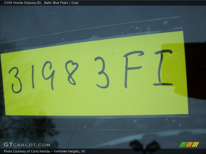 Baltic Blue Pearl / Gray 2008 Honda Odyssey EX