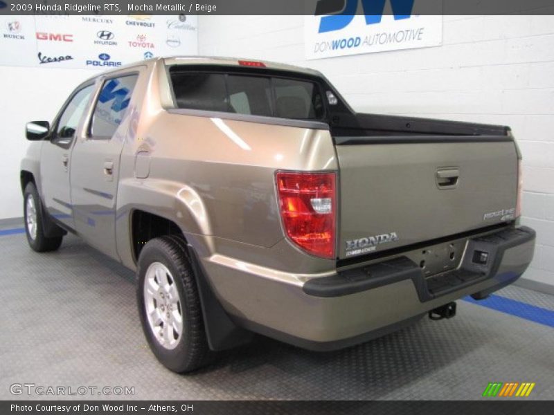 Mocha Metallic / Beige 2009 Honda Ridgeline RTS