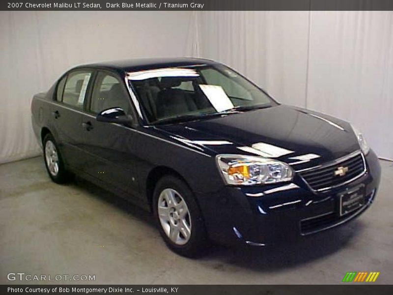 Dark Blue Metallic / Titanium Gray 2007 Chevrolet Malibu LT Sedan