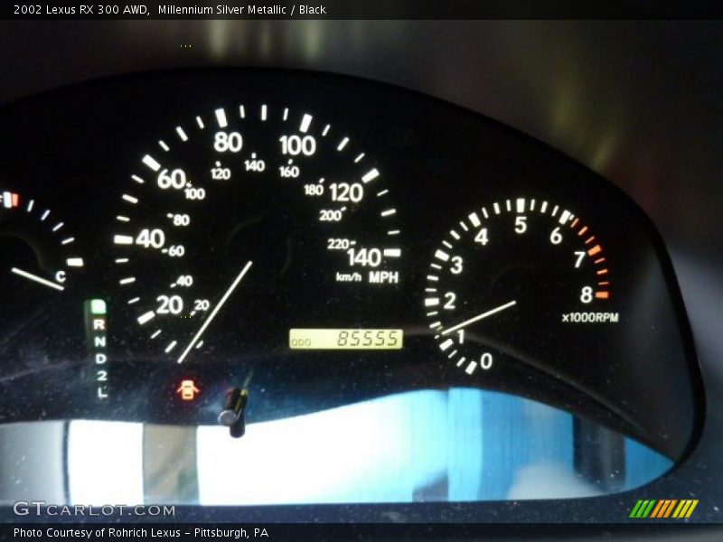 Millennium Silver Metallic / Black 2002 Lexus RX 300 AWD
