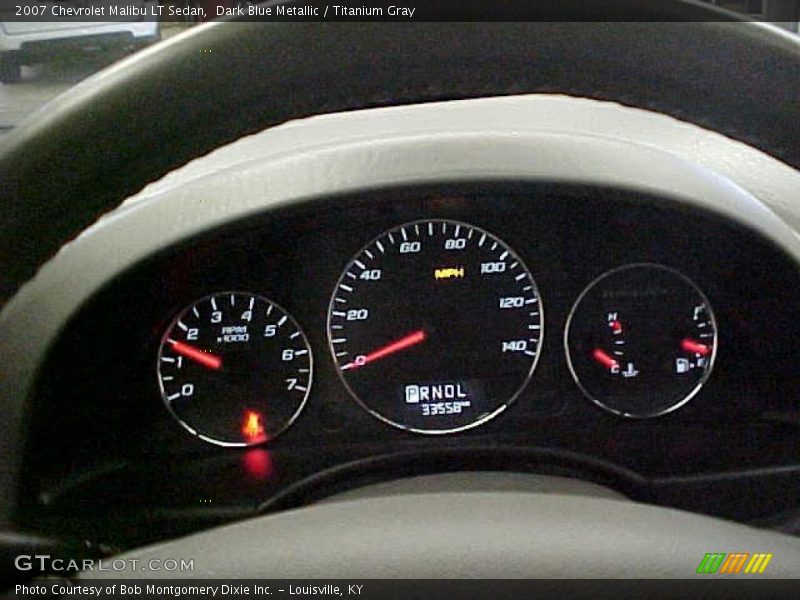 Dark Blue Metallic / Titanium Gray 2007 Chevrolet Malibu LT Sedan