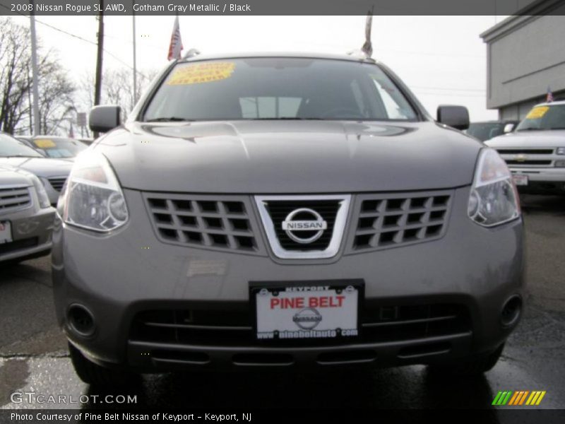 Gotham Gray Metallic / Black 2008 Nissan Rogue SL AWD