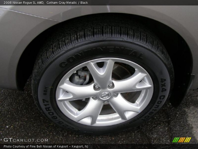 Gotham Gray Metallic / Black 2008 Nissan Rogue SL AWD