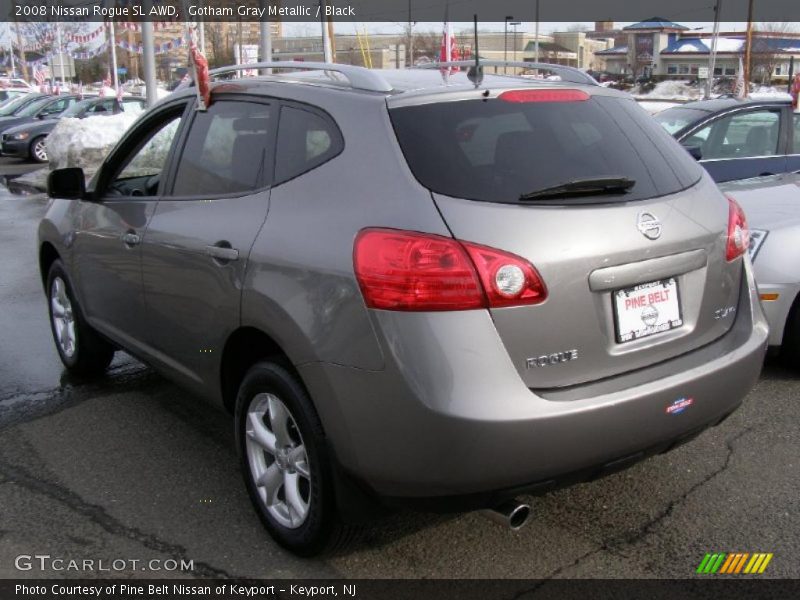 Gotham Gray Metallic / Black 2008 Nissan Rogue SL AWD
