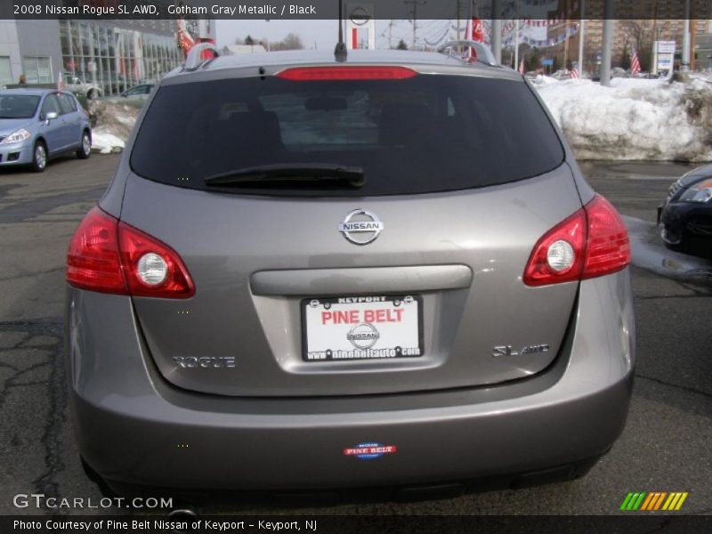 Gotham Gray Metallic / Black 2008 Nissan Rogue SL AWD