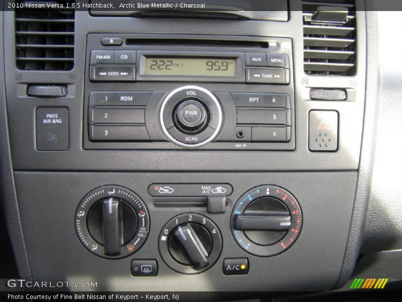 Arctic Blue Metallic / Charcoal 2010 Nissan Versa 1.8 S Hatchback