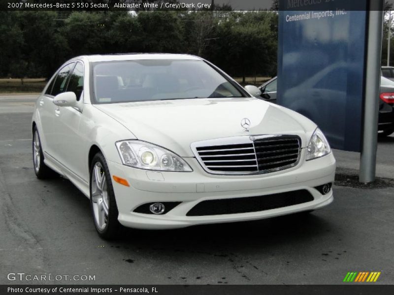 Alabaster White / Grey/Dark Grey 2007 Mercedes-Benz S 550 Sedan