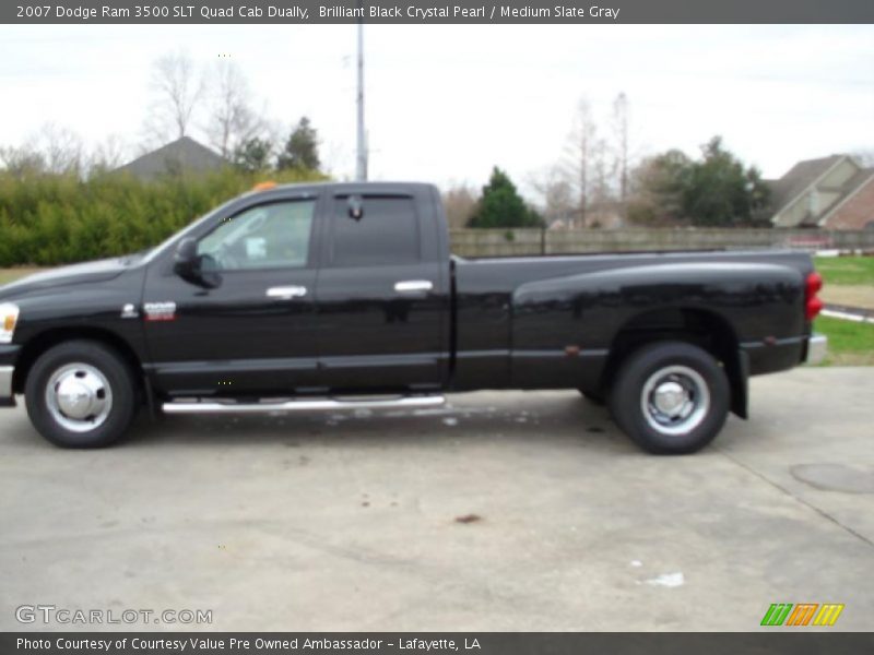 Brilliant Black Crystal Pearl / Medium Slate Gray 2007 Dodge Ram 3500 SLT Quad Cab Dually