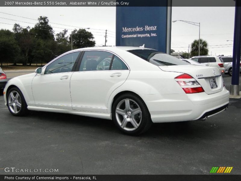 Alabaster White / Grey/Dark Grey 2007 Mercedes-Benz S 550 Sedan