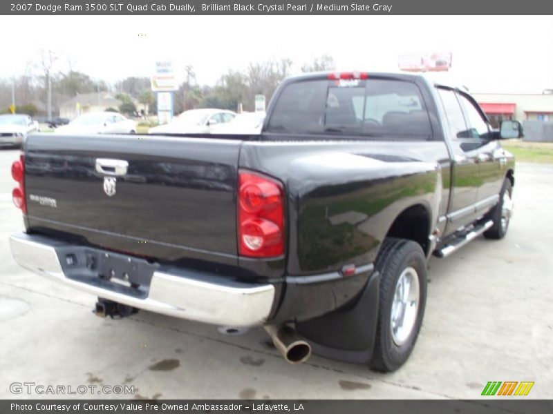Brilliant Black Crystal Pearl / Medium Slate Gray 2007 Dodge Ram 3500 SLT Quad Cab Dually