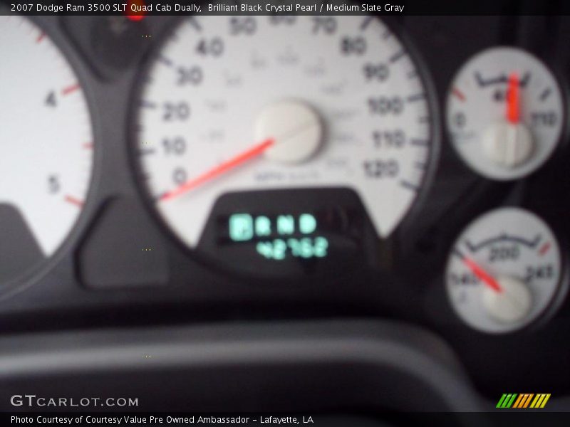 Brilliant Black Crystal Pearl / Medium Slate Gray 2007 Dodge Ram 3500 SLT Quad Cab Dually