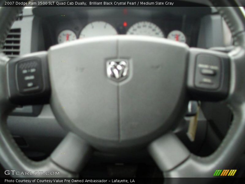 Brilliant Black Crystal Pearl / Medium Slate Gray 2007 Dodge Ram 3500 SLT Quad Cab Dually