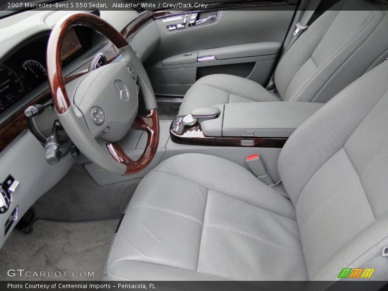 Alabaster White / Grey/Dark Grey 2007 Mercedes-Benz S 550 Sedan