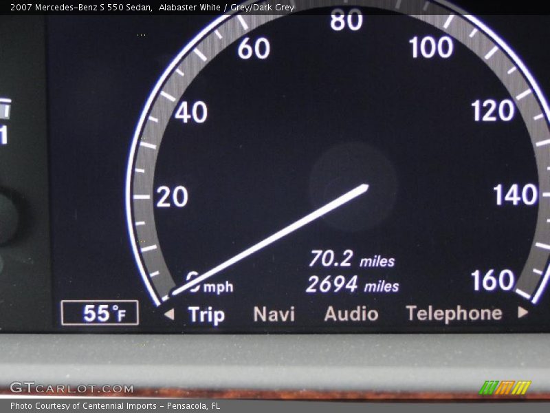 Alabaster White / Grey/Dark Grey 2007 Mercedes-Benz S 550 Sedan