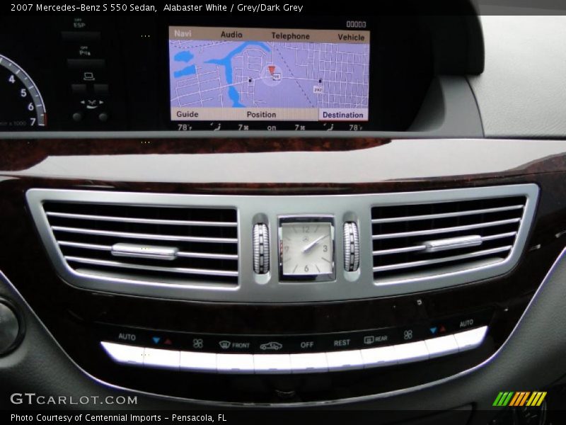 Alabaster White / Grey/Dark Grey 2007 Mercedes-Benz S 550 Sedan