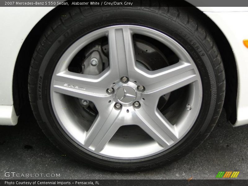 Alabaster White / Grey/Dark Grey 2007 Mercedes-Benz S 550 Sedan