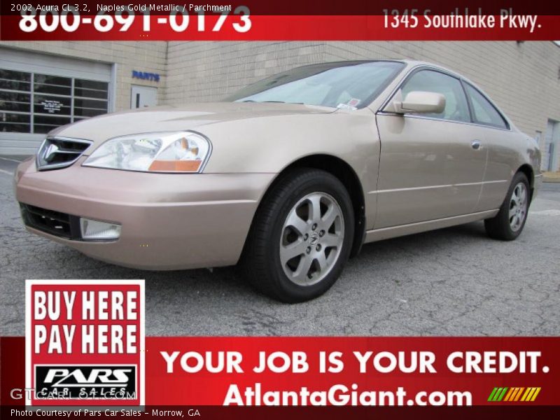 Naples Gold Metallic / Parchment 2002 Acura CL 3.2