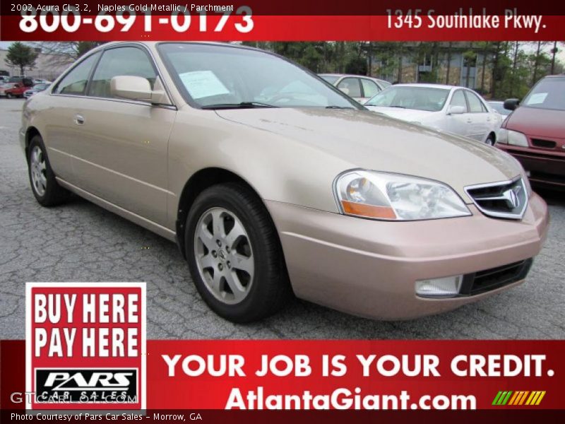 Naples Gold Metallic / Parchment 2002 Acura CL 3.2