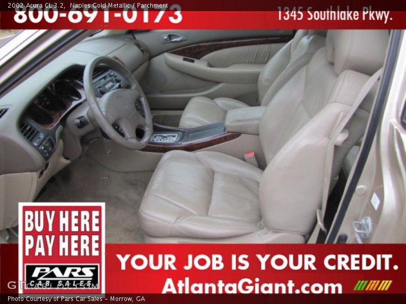 Naples Gold Metallic / Parchment 2002 Acura CL 3.2