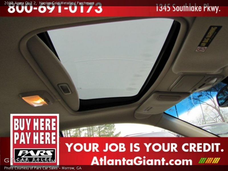 Naples Gold Metallic / Parchment 2002 Acura CL 3.2