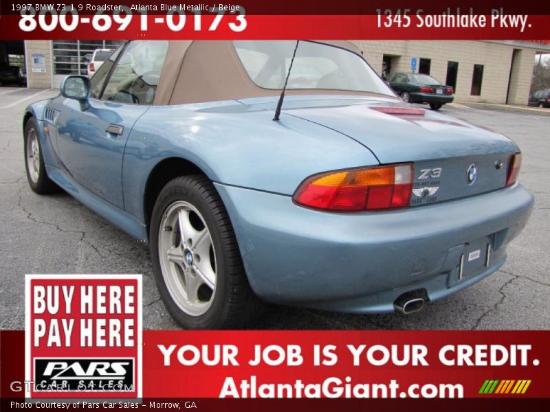 Atlanta Blue Metallic / Beige 1997 BMW Z3 1.9 Roadster