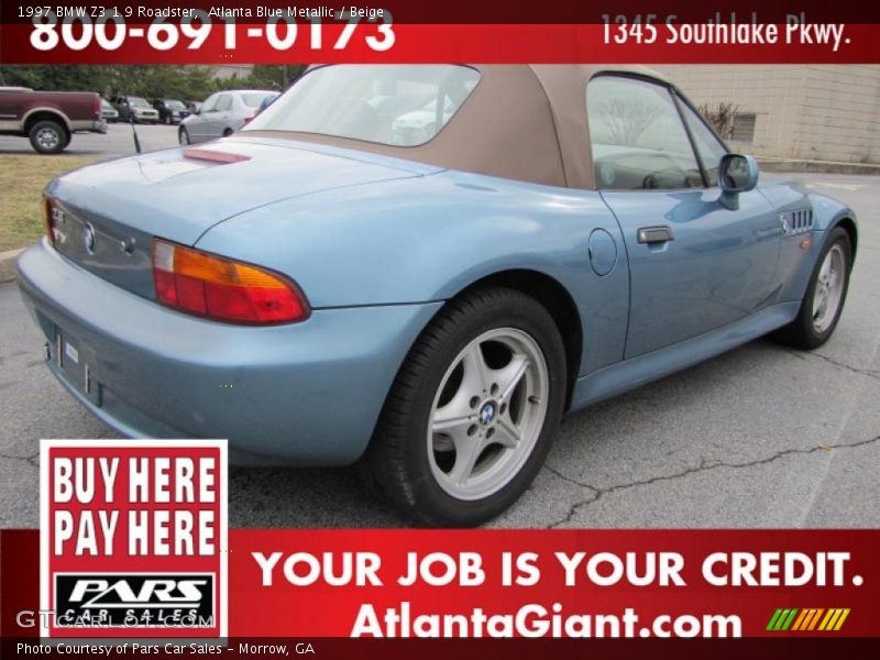 Atlanta Blue Metallic / Beige 1997 BMW Z3 1.9 Roadster