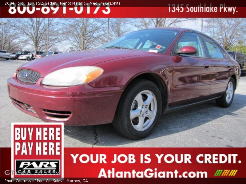 Merlot Metallic / Medium Graphite 2004 Ford Taurus SES Sedan