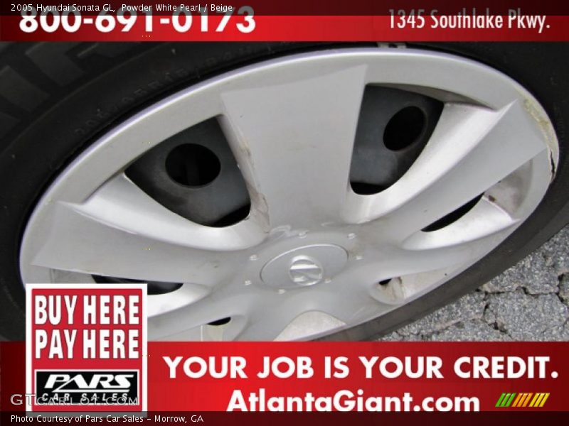 Powder White Pearl / Beige 2005 Hyundai Sonata GL