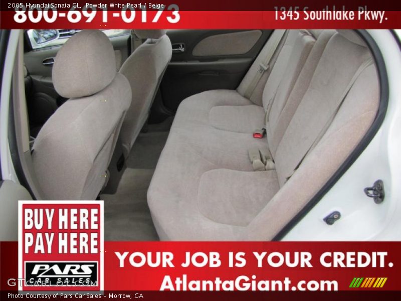 Powder White Pearl / Beige 2005 Hyundai Sonata GL