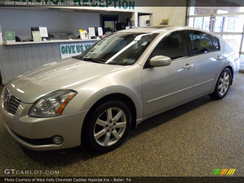 Liquid Silver Metallic / Black 2005 Nissan Maxima 3.5 SL