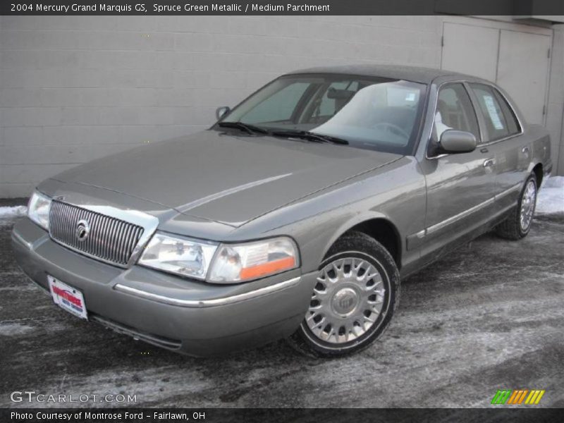 Spruce Green Metallic / Medium Parchment 2004 Mercury Grand Marquis GS