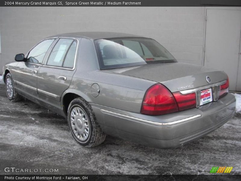 Spruce Green Metallic / Medium Parchment 2004 Mercury Grand Marquis GS