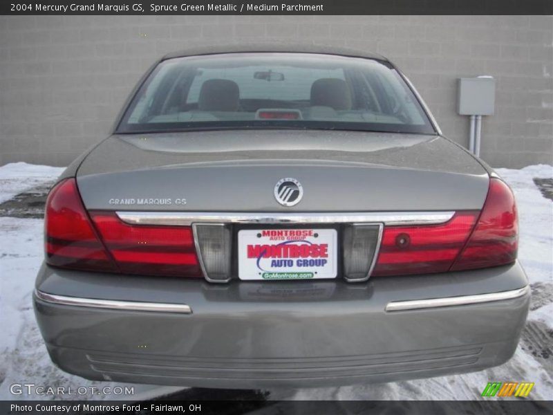 Spruce Green Metallic / Medium Parchment 2004 Mercury Grand Marquis GS